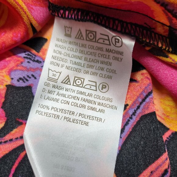 Beautiful by Lawrence Zarian Womens Tunic Top 2X Plus Floral 3/4 Sleeve Multicor - Picture 6 of 15